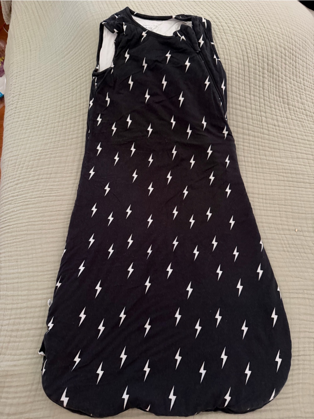 6-18m Forever French Black Lightning Bolt Sleep Sack
